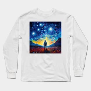 Starry Night Fantasy Long Sleeve T-Shirt